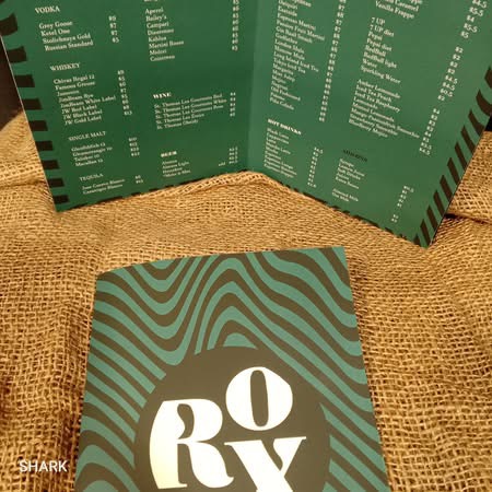 Finished printed menu