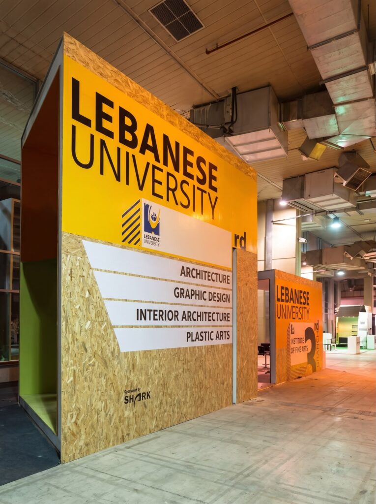 Lebanese University exhibition graphics and branded communication