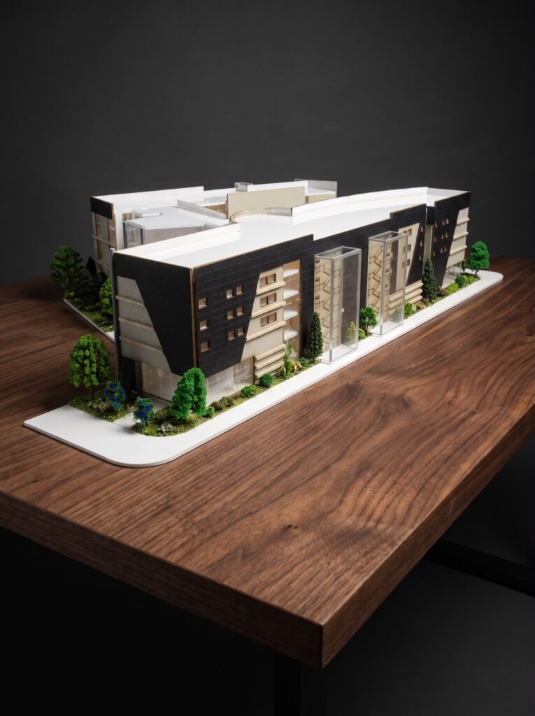 Architectural building scale model produced by SHARK