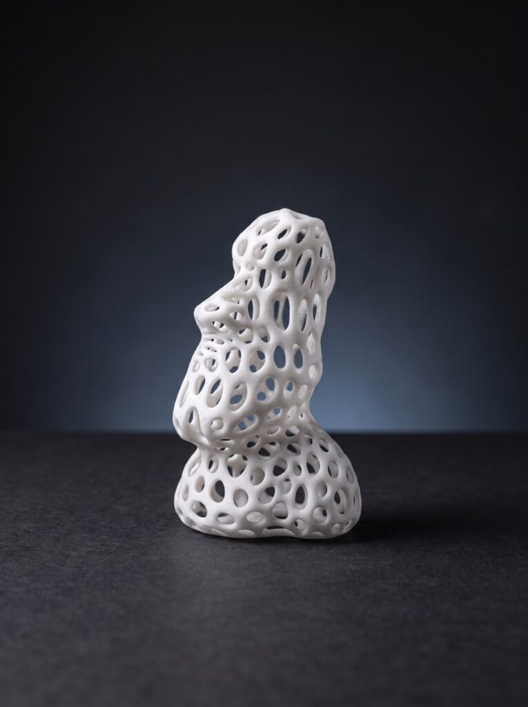 3D printed organic Voronoi sculpture by SHARK