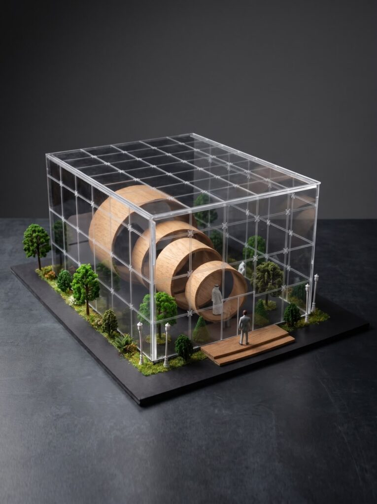 Architectural model produced by SHARK for a second-year architecture student project.