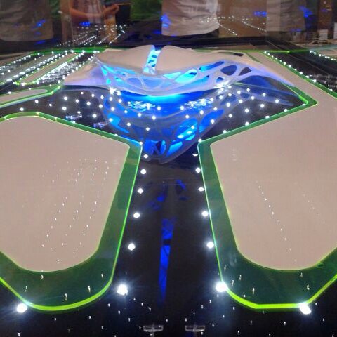 Illuminated architectural scale model produced by SHARK for a senior graduation project.