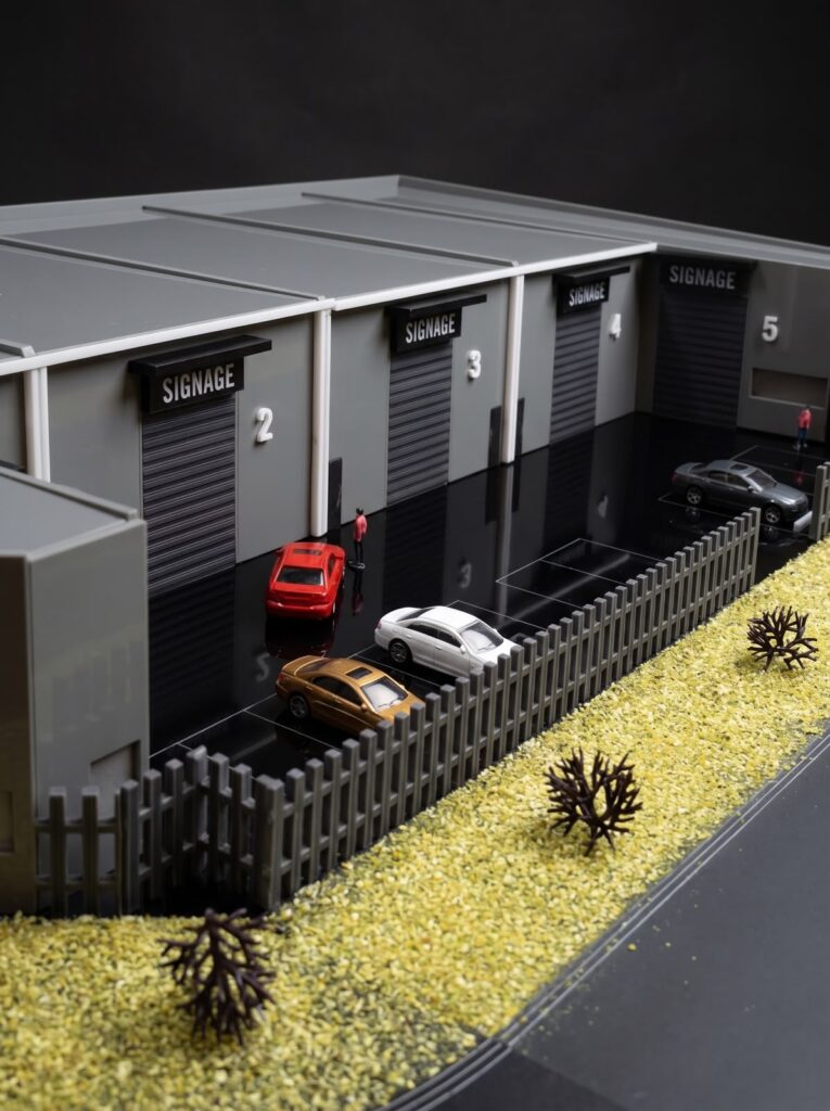 Alternate view of the Australian warehouse scale model project produced by SHARK.