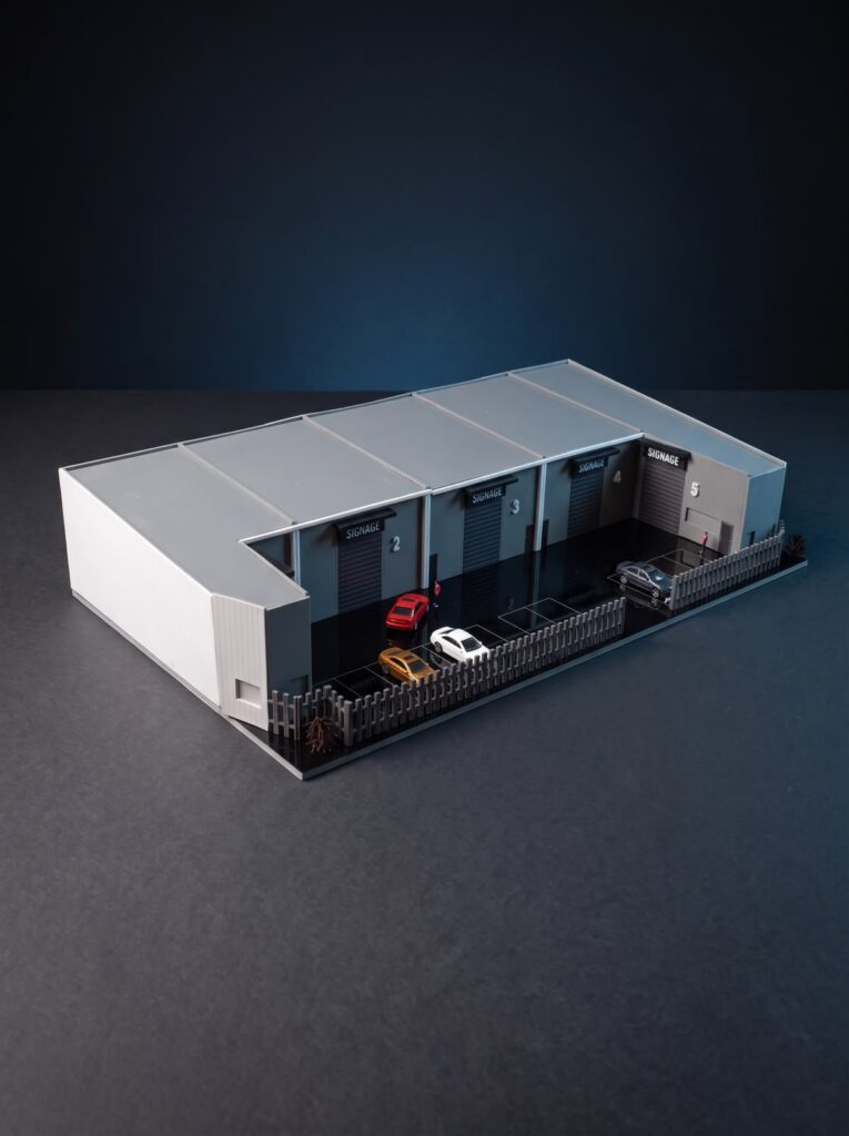 Second architectural warehouse scale model produced by SHARK for an Australian project.