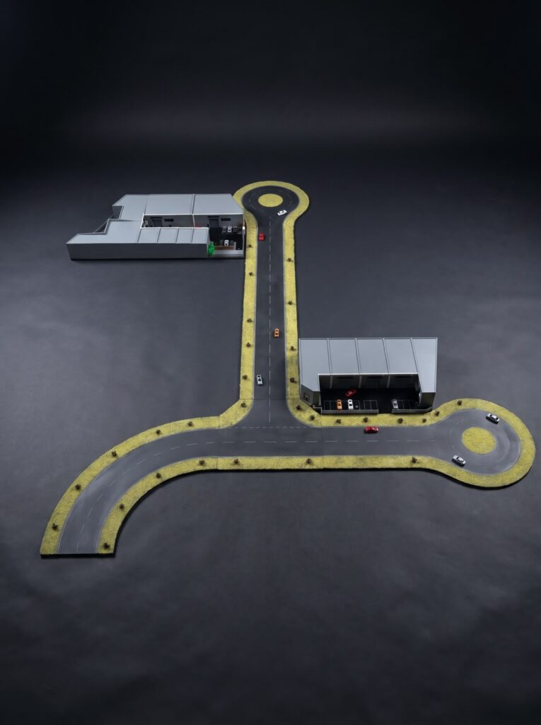 Two distinct warehouse scale models for an Australian project, produced by SHARK.
